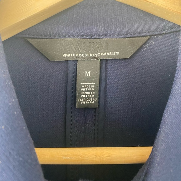 White House Black Market Dark Blue Utility Jacket with Gold Buttons with pants - Picture 2 of 7